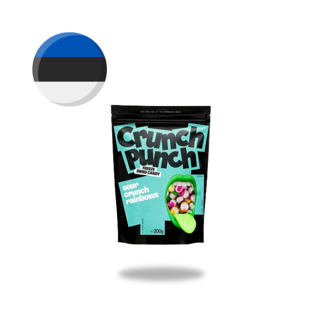 Crunch Punch Sour Crunchy Rainbows 100g