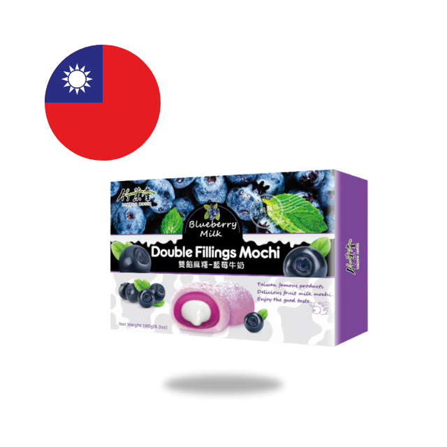 Bamboo House Double Fillings Mochi Blueberry Milk 180g