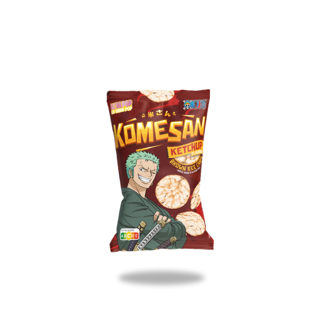 One Piece Komesan Brown Rice Chips - Ketchup 60 g