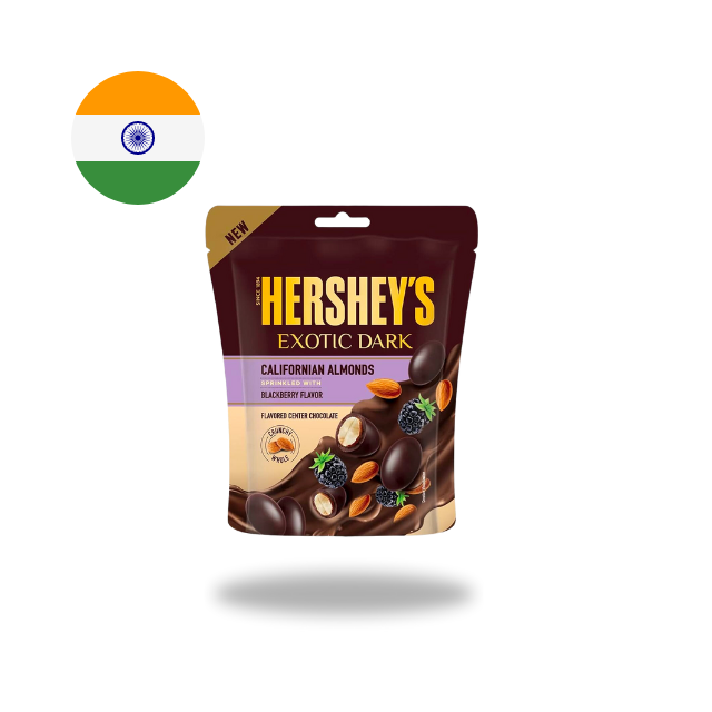 HERSHEY'S Exotic Dark Californian Almonds Sprinkled with BlackBerry Flavor 90g