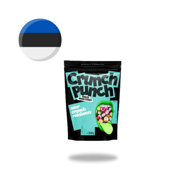 Crunch Punch Sour Crunchy Rainbows 200g