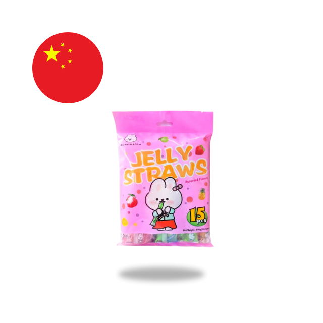 Jelly Straws SweetMellow 15Stk. 5 Sorten 300g