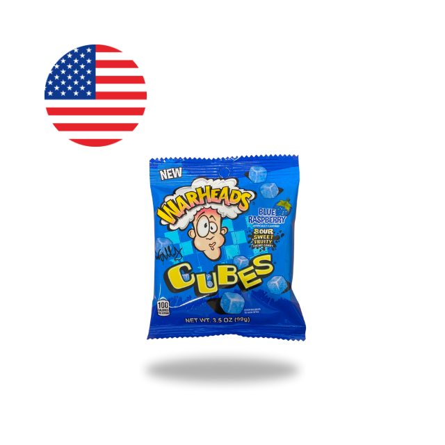 Warheads Blue Raspberry Cubes 99g