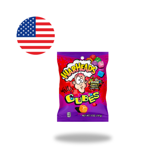 Warheads Sour & Sweet Fruity Cubes 141g