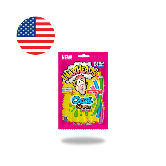 Warheads Ooze Chewz Ropes 85g